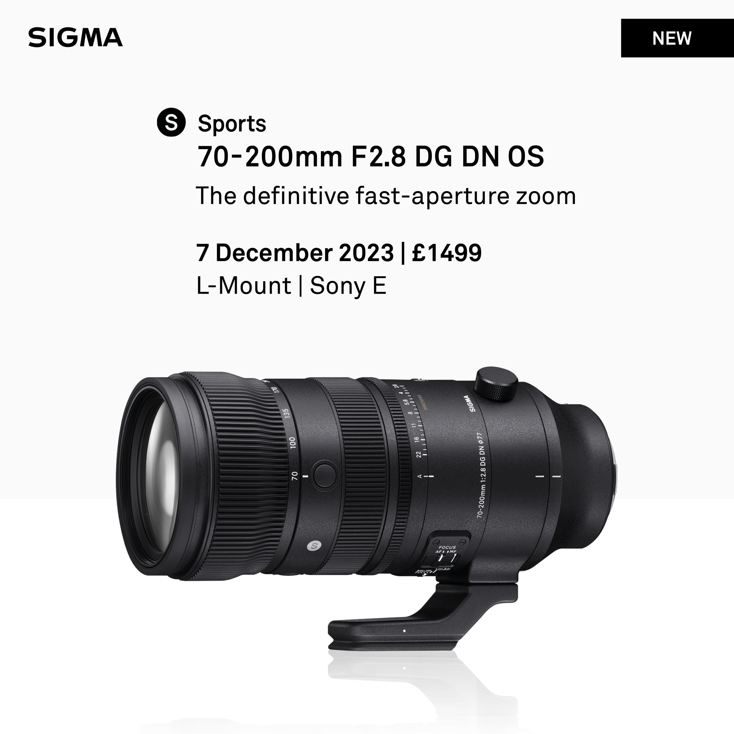 Sigma 70-200mm f/2.8 DG DN OS Sports Lens for Sony E