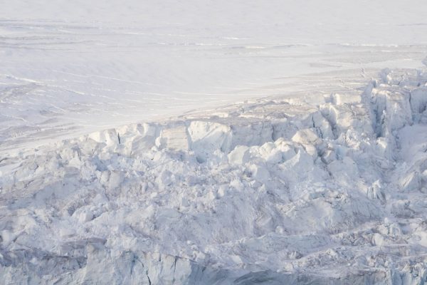 The soft morning light on our final day beautifully illuminated this glacier edge, I took this wider and closer in, and I
think I prefer the detail in this closer shot. Taken at 290mm.